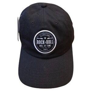 Rock and Roll Hall of Fame Black Embroidered Baseball‎ Cap One Size Cleveland OH